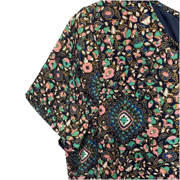 J Crew Flutter Sleeve Dress H5402 Medallion Print Multicolor Size 10 Boho Chic - Picture 5 of 10